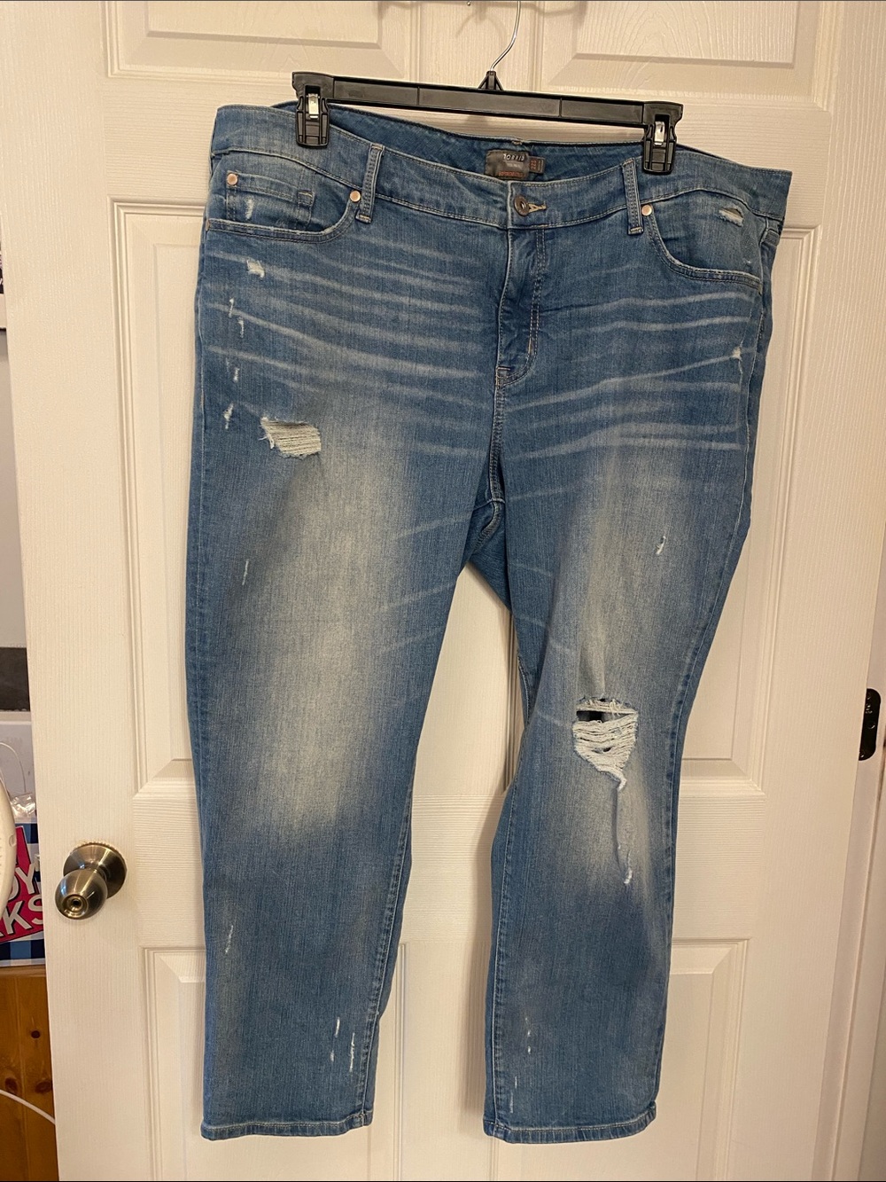torrid Distressed Light Blue Boyfriend Jeans